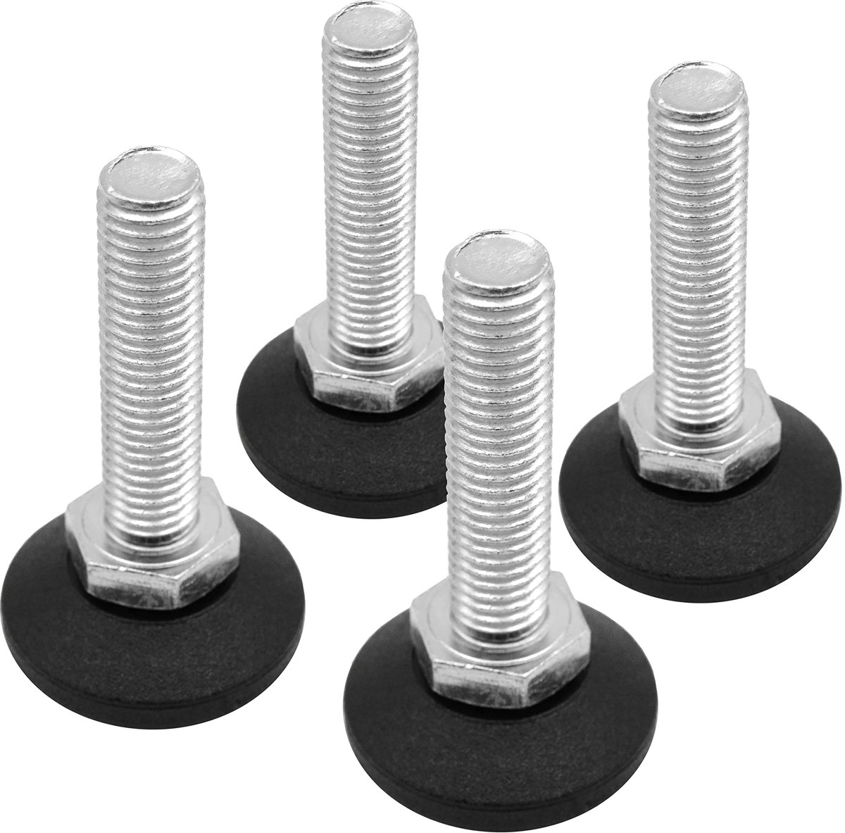 Verstelschroef M12 x 50 mm - 4x Draaibaar - Ã˜ 38 mm - Verzinkte plaat