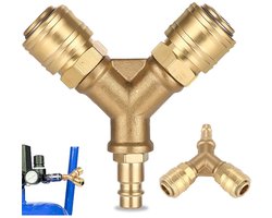 EXCITAT Koppelingen - Persluchtaansluiting - Messing - Snelkoppeling - Compressoraccessoires - Geschikt voor de meeste compressoren, persluchtslangen