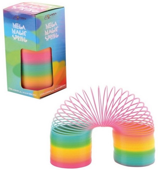 Foto: Xl regenboog trapveer slinky sensory fidget toy 8x16 cm anti stress magic spring speelgoed cadeau voor kinderen