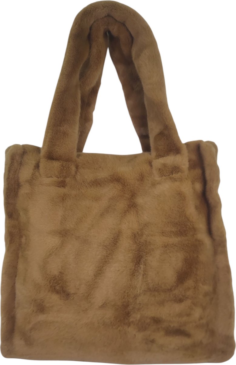 Qischa - Handtas - Tote bag - furry - bruin