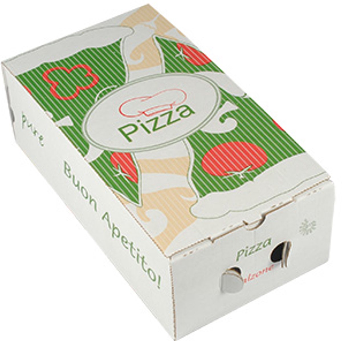 Image of 100 Pizzadozen, Cellulose pure hoekig 30 cm x 16 cm x 10 cm