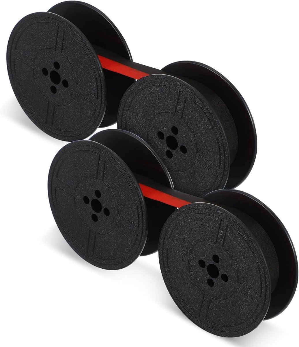 Inktlint voor typemachines(rood en zwart),2 paar - typemachine linten - voor oud Engels typemachine lint - zwart en rood inktlint - vervangend inktlint op dubbele spoel - voor de meeste typemachines