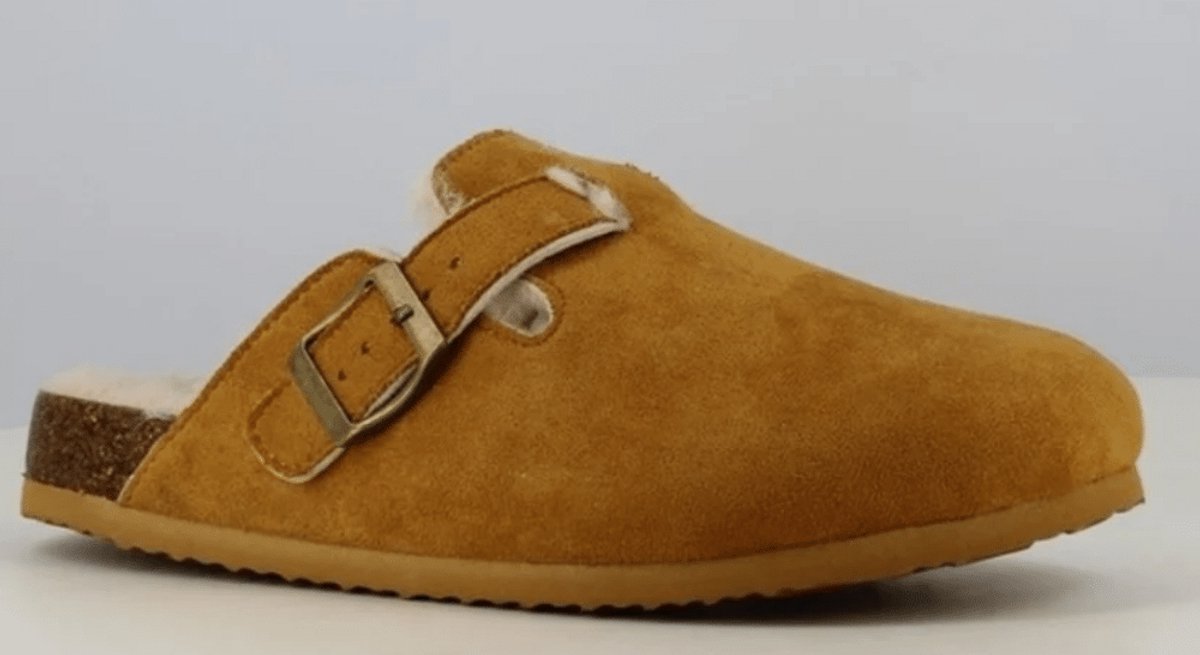 Mode-mania Dames Slipper | Camel | Maat: 40