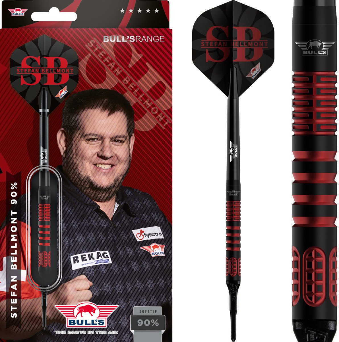 Bull's Stefan Bellmont 90% Soft tip - Dartpijlen