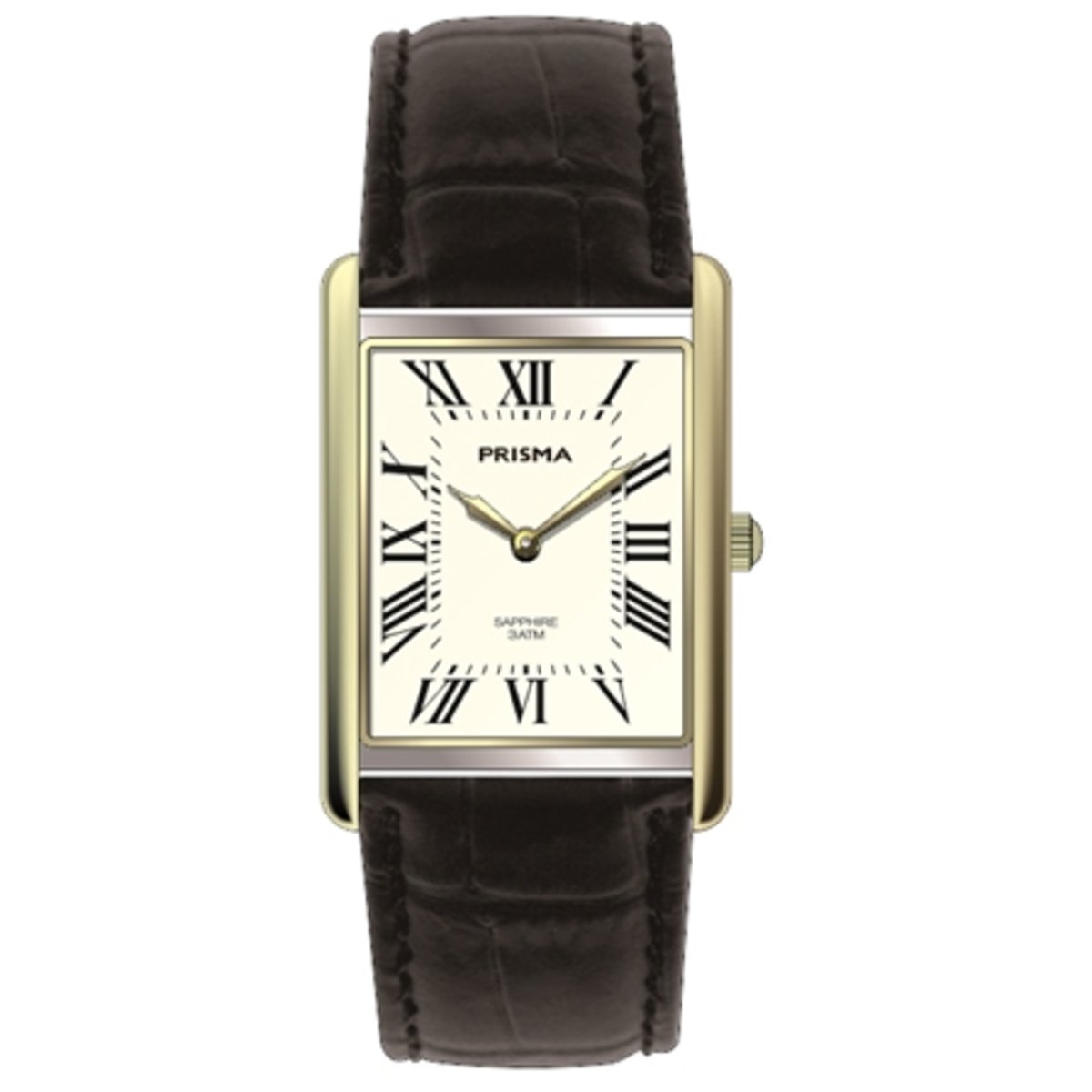 Prisma dameshorloge P.2351 Baroness Bicolor leder wit-bruin