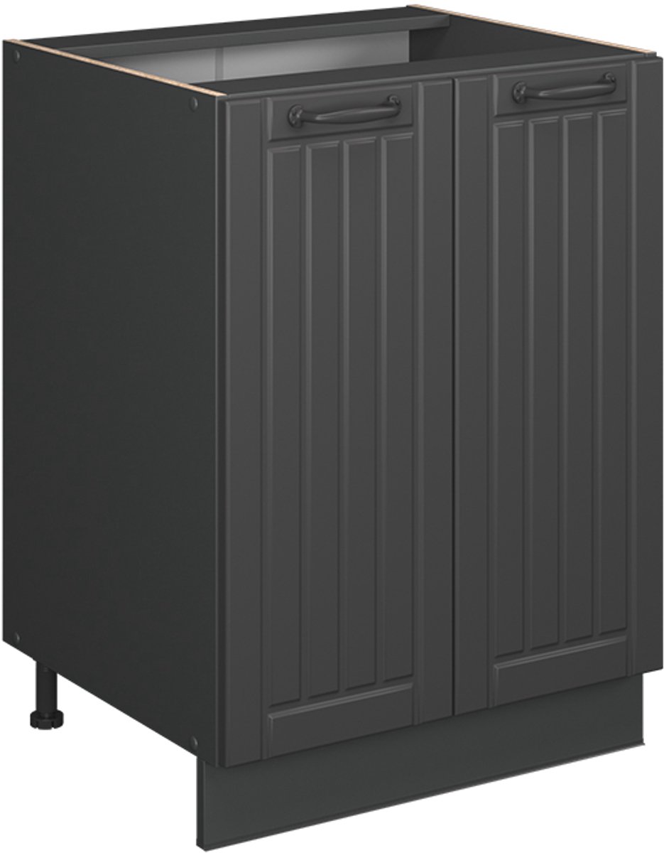 Vicco Fame-Line Keukenonderkast – 60 cm, WB Eik Donkergrijs Donkergrijs/Antraciet