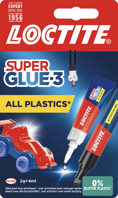 Loctite All Plastics 2g+4 ml | Plastic lijm Universeel | Plastic Lijm Voor Alle Kunststoffen | Speelgoed & Plasticlijm.