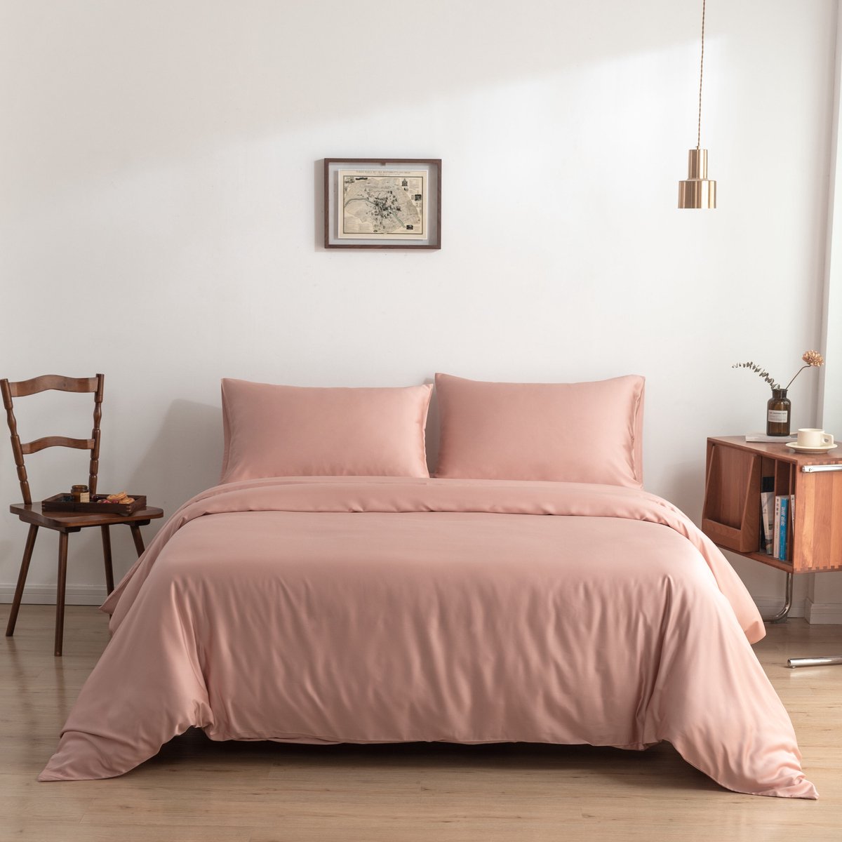 Bamboe dekbedovertrek Cuddle Pink roze 140x200 cm – zacht, ademend & duurzaam | Boomba Bamboo®