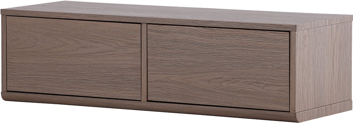 Nest living Momo Houten Tv Meubel Bruin - Scandinavisch - TV Kast - Met 2 Vakken - Ophangbaar - 100 x 28 cm
