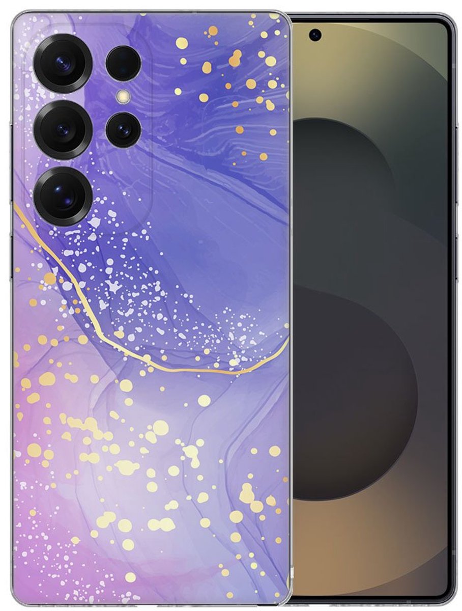 TPU Hoesje Samsung Galaxy S25 Ultra - Watercolor Paars Backcover