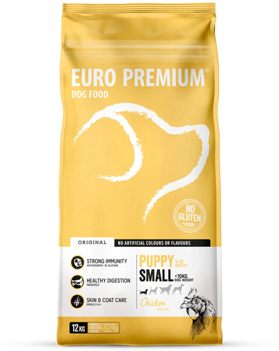 Euro Premium Puppy Small Chicken & Rice hondenvoer 2 x 12 kg