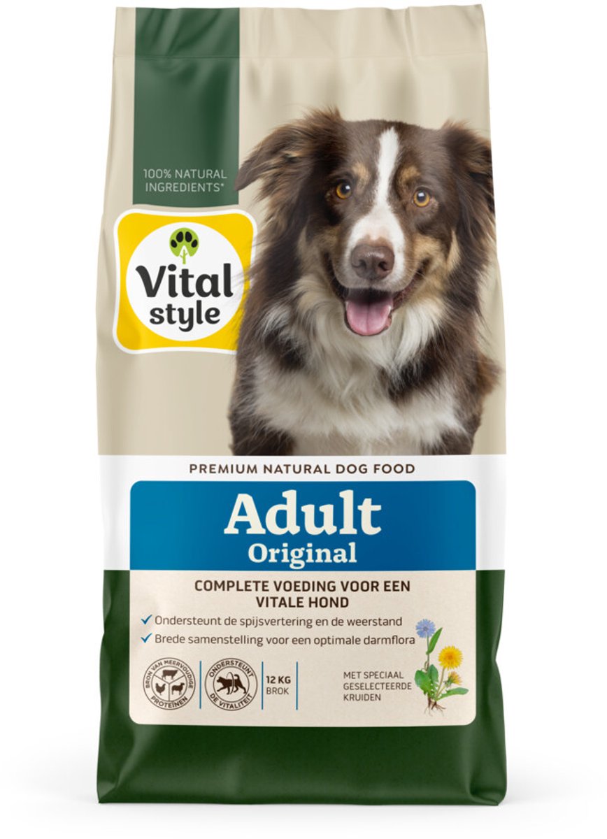 Vitalstyle Adult Original Hondenvoer - 2 x 12 kg - Voordeelverpakking