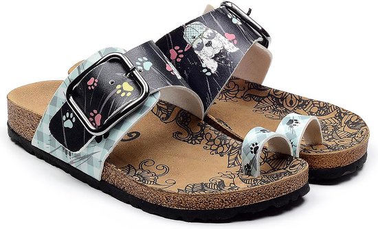 GOBY - Cool Dogs - Sandales pour femmes - Slippers - Haute qualité - Fait main - Taille 39