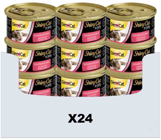 Shinycat Kip/Kreeft Kattenvoer - 70 gr - 24 stuks