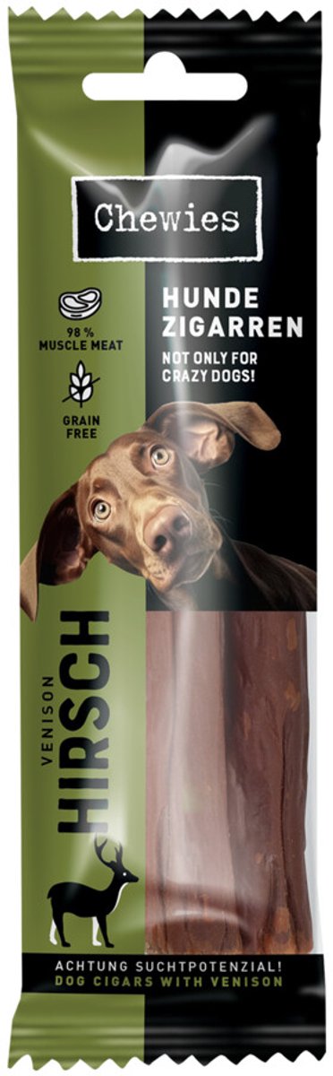 Chewies Hondensigaar Hert - 10 x 75 gr - Voordeelverpakking