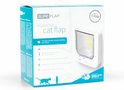 Doos voor SureFlap microchip kattenluik in het wit, met details over het product.