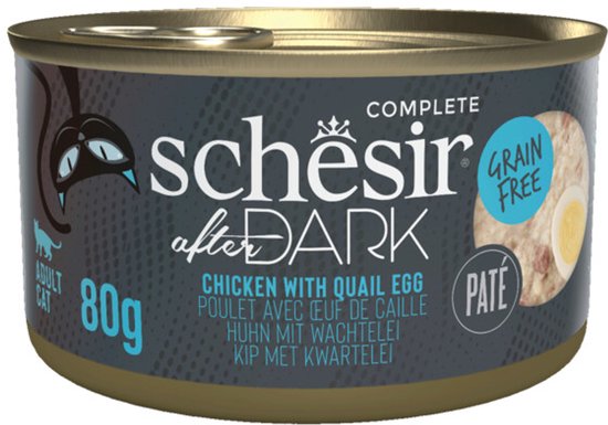 Schesir After Dark Paté Kip & Kwartelei - 12 x 80 gr - Voordeelverpakking