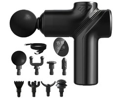 Draagbare professionele massagepistool, 99-snelheidsinstelling, uitgerust met LCD-scherm, ondersteunt USB-opladen, elektrisch fascia-massagepistool