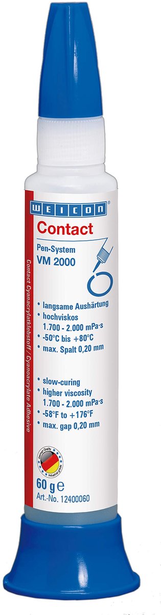 WEICON Contact VM 2000 – Cyanoacrylaatlijm 60g – Voor metaalverbindingen