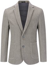 ALLTHEMEN Heren Tweed Enkelrijig Twee-knoops Blazer - Slanke Fit Kostuumjas - XXL