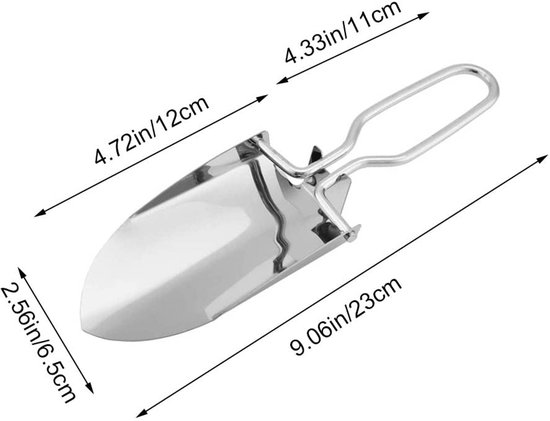 Opvouwbare schep, kampeerschep, multifunctionele minischep met draagtas, buitenvissen, kamperen, wandelen, 1 stuk van Merkloos	 — afbeelding 3
