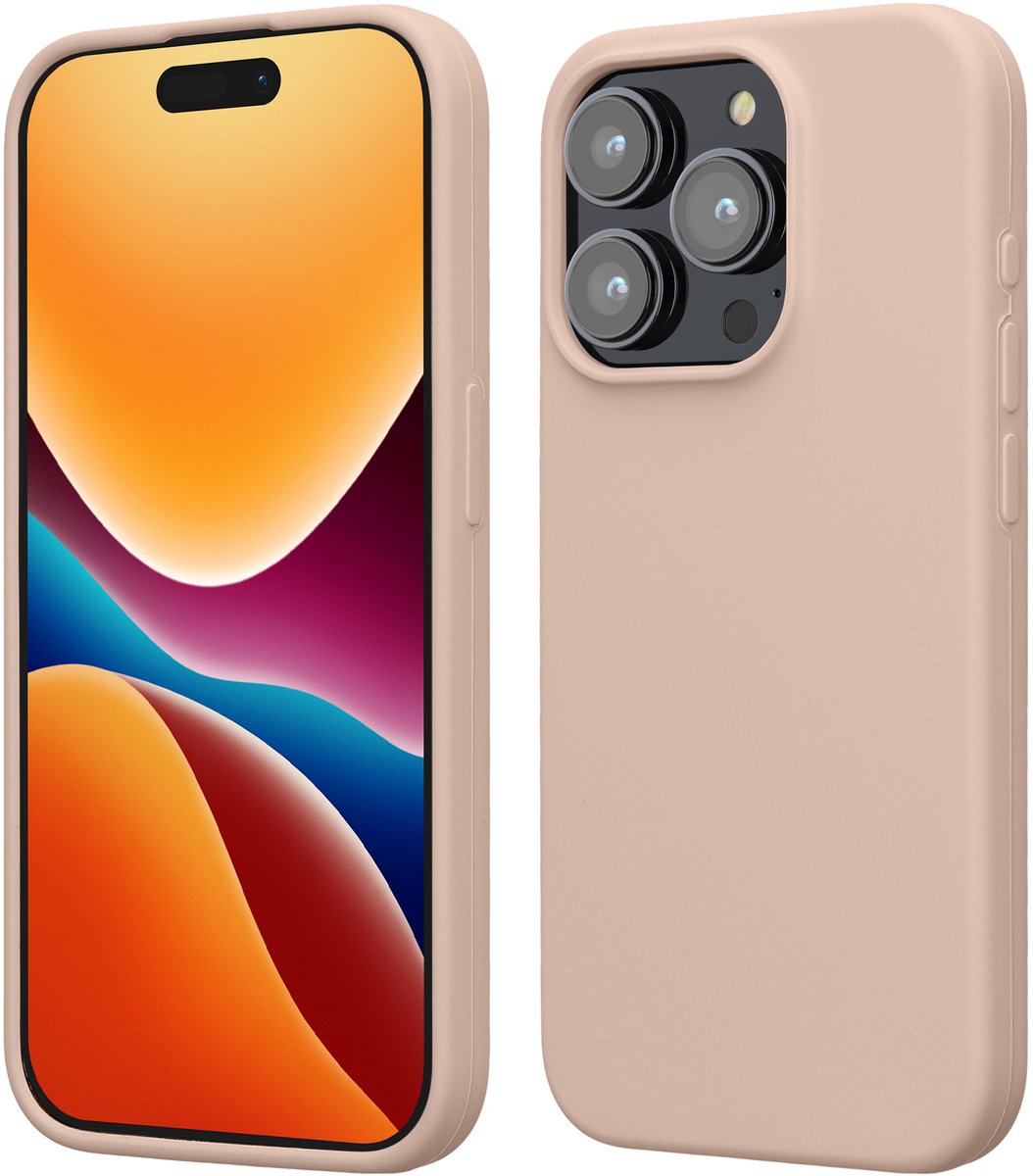 kwmobile Case voor iPhone 15 Pro - Slank TPU-Hoesje met Zachte Afwerking - In kokosmelk