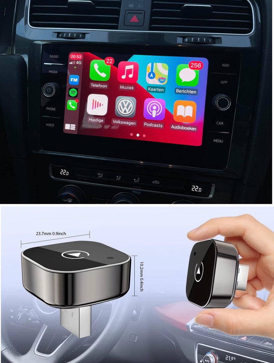 Draadloze Apple Carplay Adapter Geschikt Voor Volkswagen Golf 7 Discover Pro Discover Media Android Auto