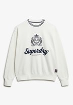 Pull femme Superdry COUNTRY CLUB LOOSE CREW - Off White