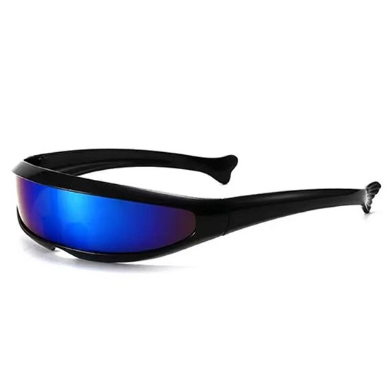 Snell planga - Lunettes de Festival - Lunettes rave - Lunettes - Zwart - Verre Blauw/violet