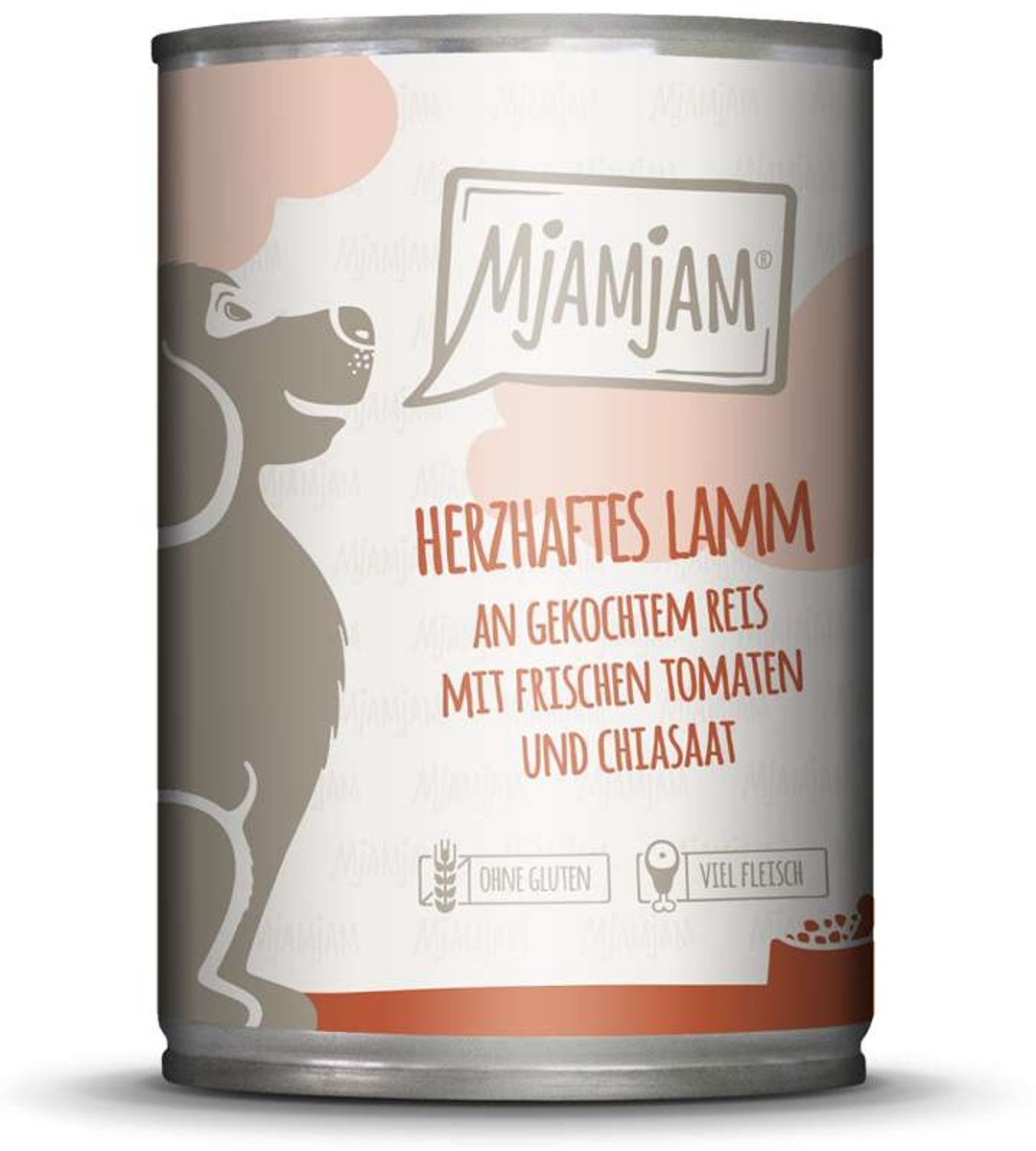 MjAMjAM MjAMjAM Dog - Leckere Mahlzeiten Dose 6x400g | Lamm, Reis & Tomaten