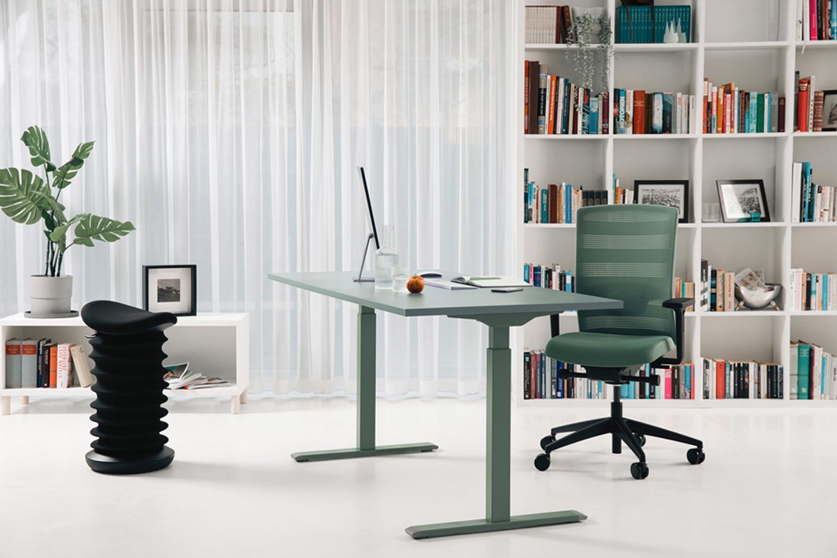 Topstar bureaustoel 'Airwork', zwart / mintgroen.