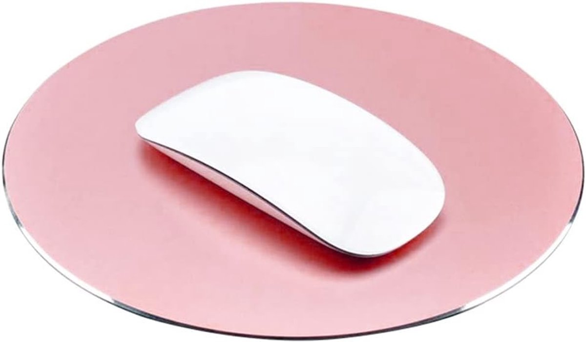 Premium aluminium metalen muismat 8,66 inch (rond, roségoud)