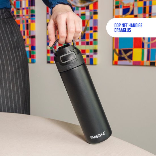 Bouteille d'eau isotherme Kambukka Elton 600 ml - Nightfall avec couvercle 3 en 1 et gourde facile à nettoyer
