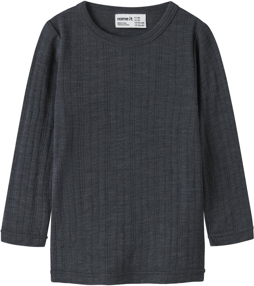 NAME IT - NMMWANG WOOL NEEDLE LS TOP SOLID NOOS - Jongens - Lange mouwen shirts