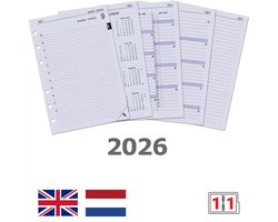 Kalpa 6201-26 210 x 144 mm A5 Planner Vulling 2026 NL EN