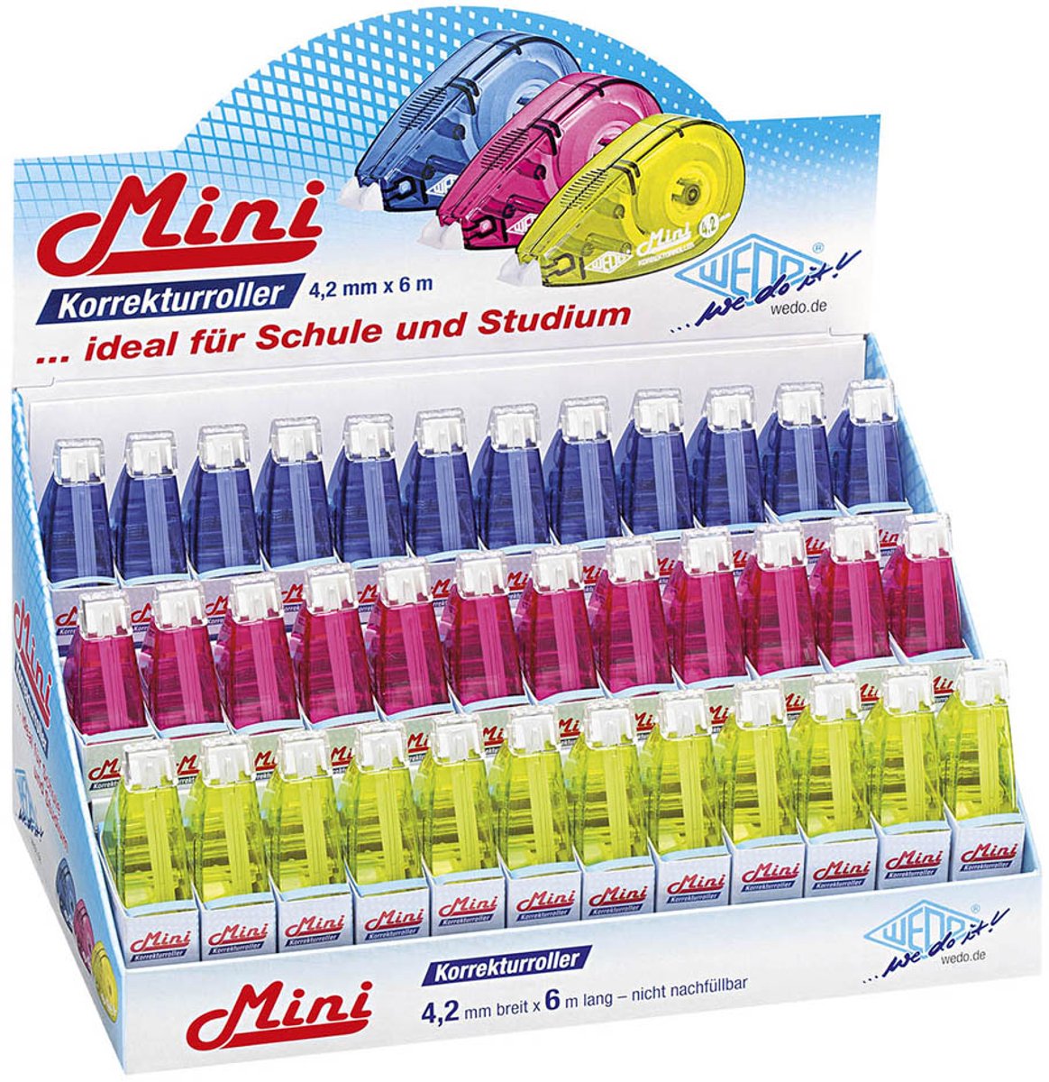 WEDO correctieroller Mini, display 36 stuks