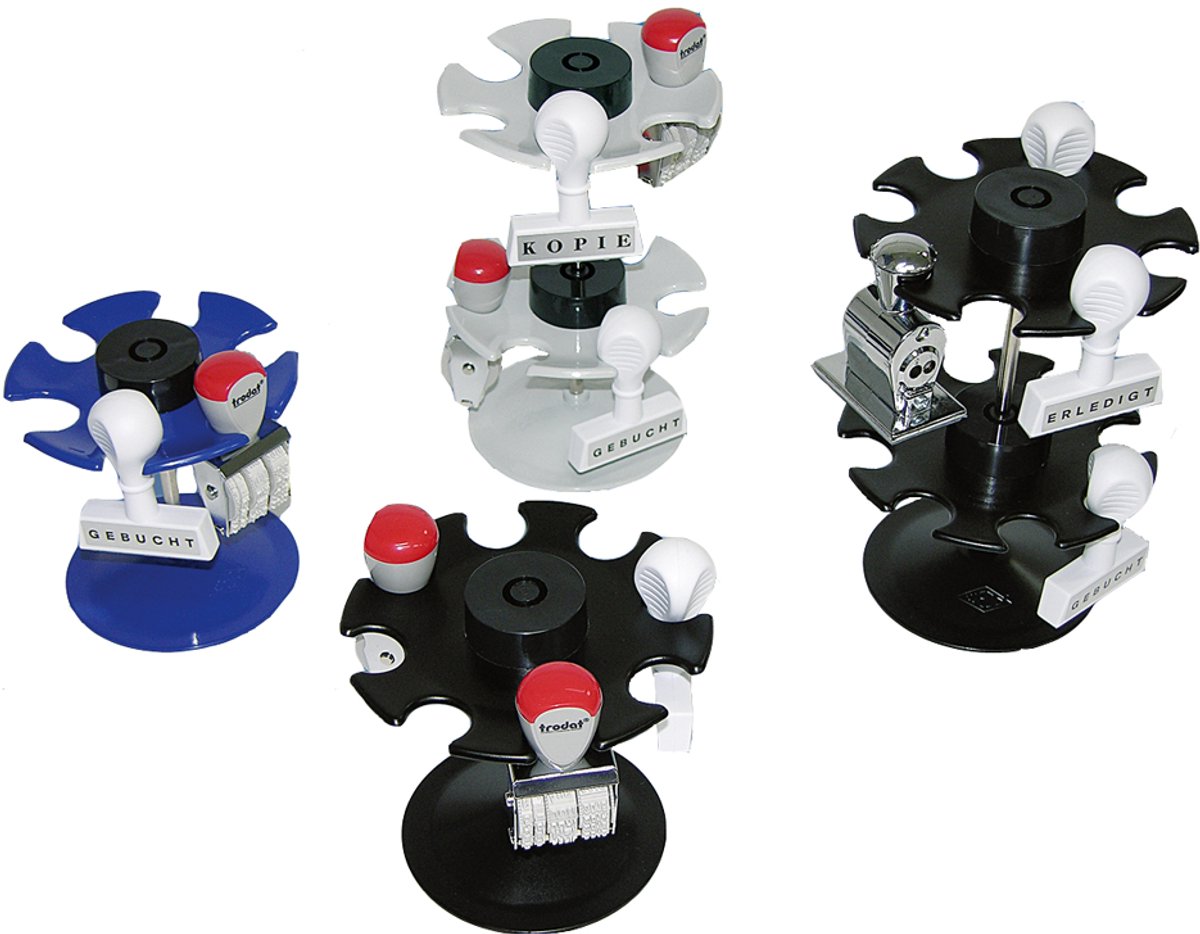 WEDO Stempelhouder 6-voudig, rond, blauw