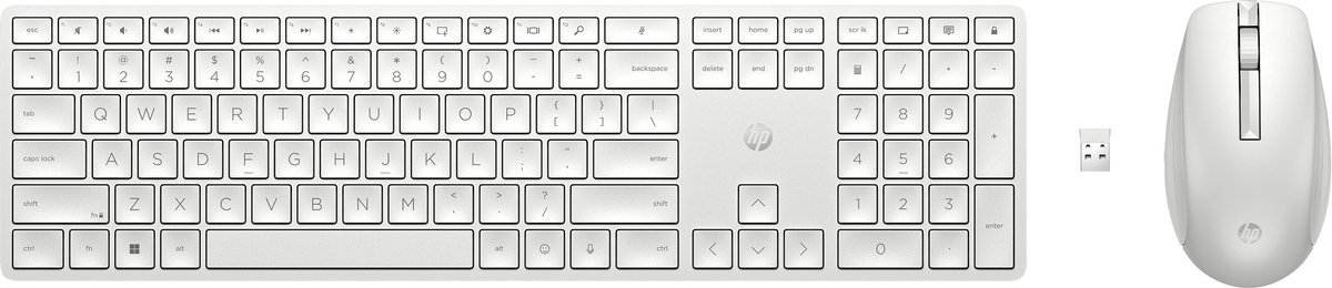 HP 650 Draadloos kb/mse Combo WHT 4R016AA#ABF