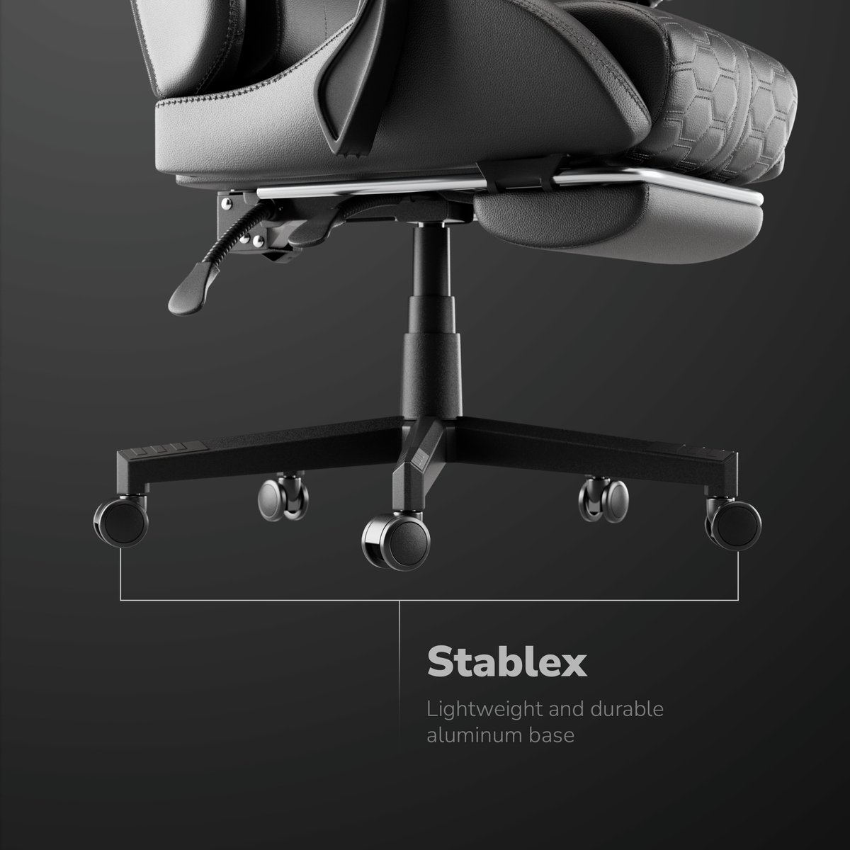 HICON® Gamestoel – Gamestoel met voetsteun - Ergonomische Gaming stoel – Verstelbaar | Lambeth - Zwart – foto 5