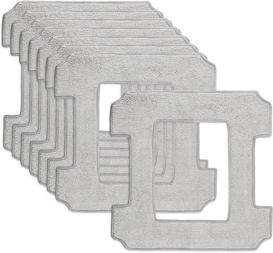 Chiffons de nettoyage - 8 pièces pour Ecovacs Winbot W1 Pro/ W1/W2 Omni/W2 - Ensemble de remplacement pour serpillière - Chiffons en microfibre pour Ecovacs Winbot - Pour nettoyer les vitres - 25,8 x 25,8 cm