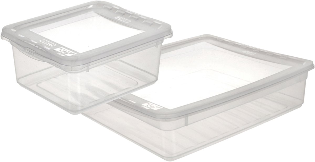 Clearbox Met Deksel 59x39x35 - 52 L Bea Transparant Keeeper 10583