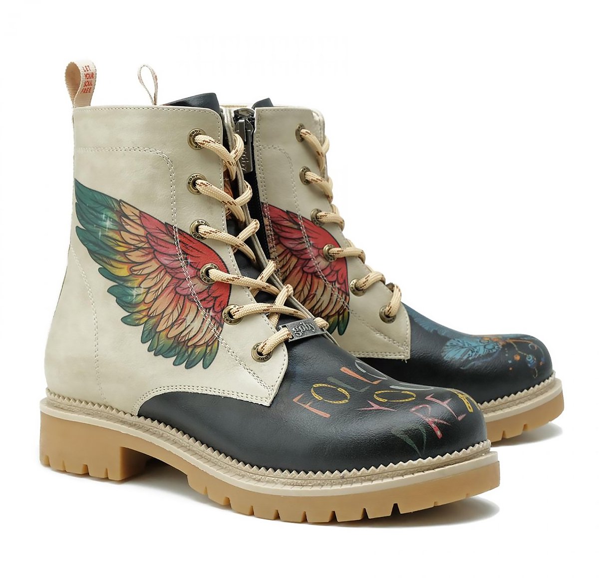 GOBY Follow Your Dreams Dames Laarzen Handmade Vegan Leer