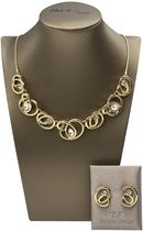 TIF - Bijoux - Parure pour femme - Collier - Boucles d’oreilles - Argent - 45 cm