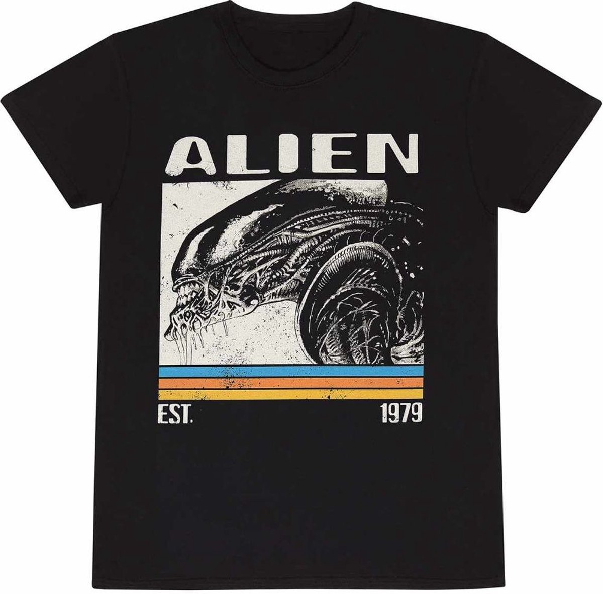 Alien Retro Bars T-Shirt ALI06878TSB Black-M
