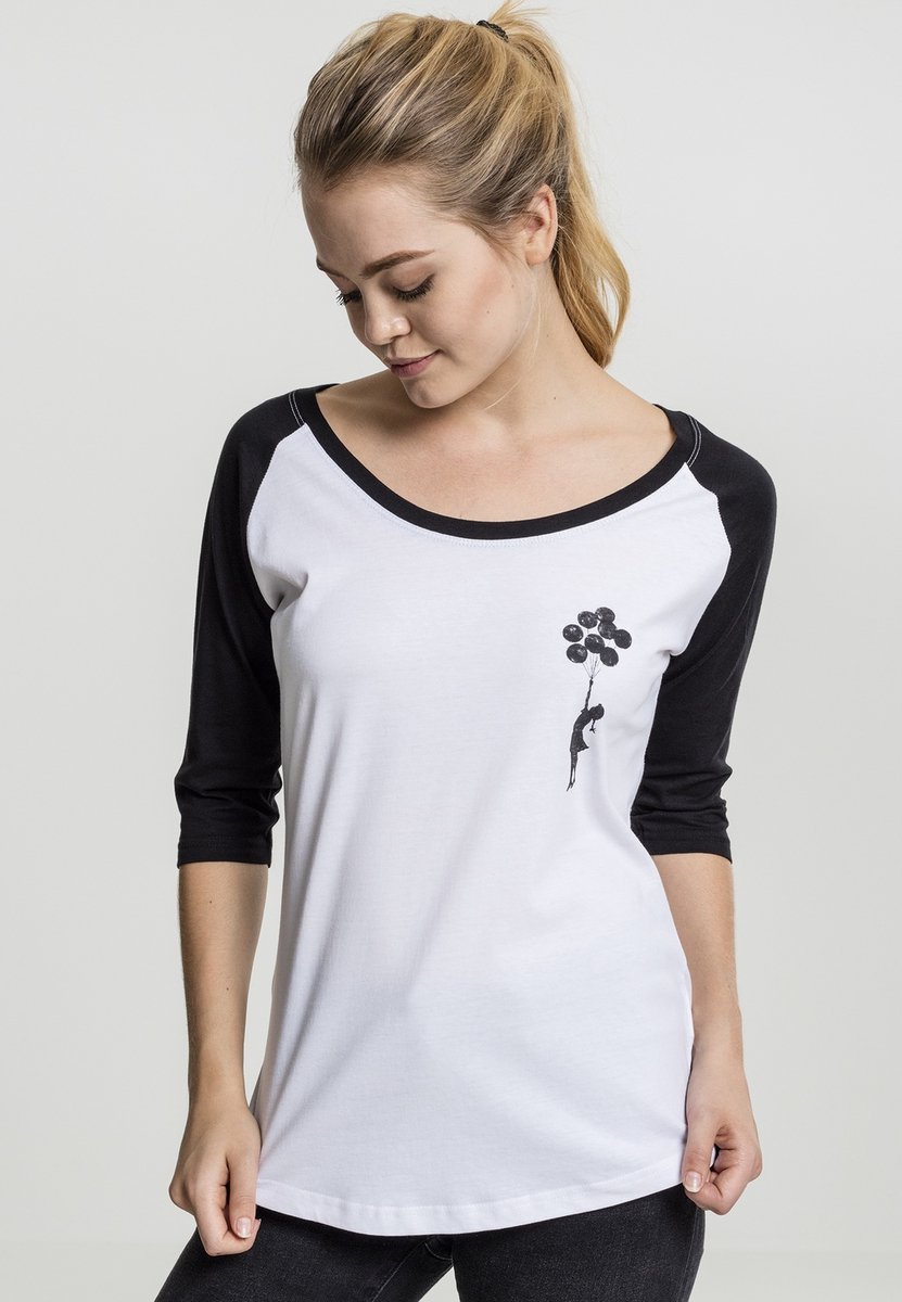 Merchcode Banksy Brandalised Banksy’s Graffiti Balloons Raglan top XXL Wit