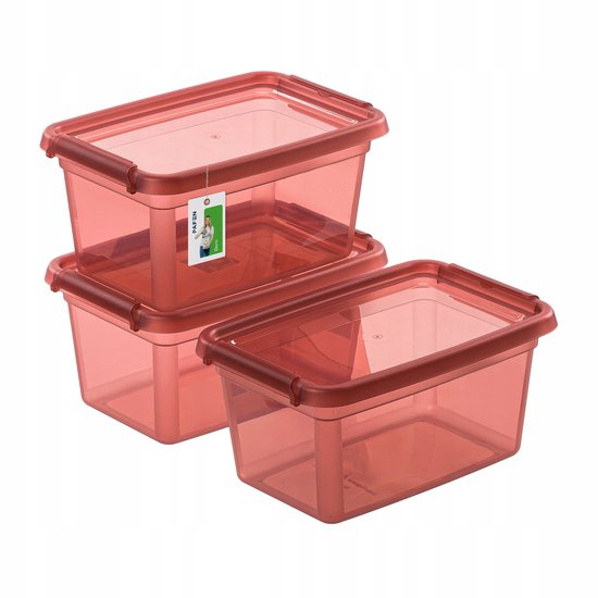 3x 4,5L Kunststof Bewaarbakjes - Temperatuurbestendig & Stapelbaar