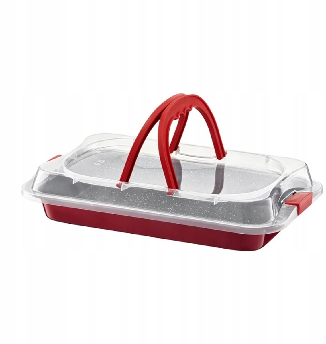 Ambition Cherry Braadslede met Deksel - 36x23 cm - Antiaanbaklaag