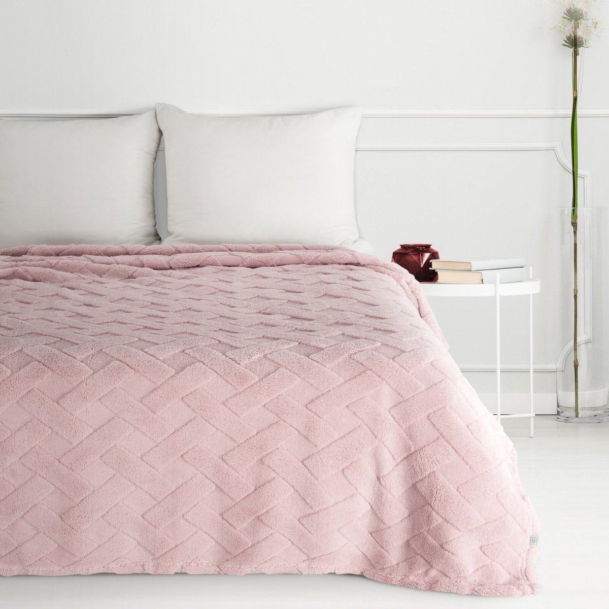 Luxe Pluche Plaid 170x210cm - Zacht & Warm met Visgraat Patroon