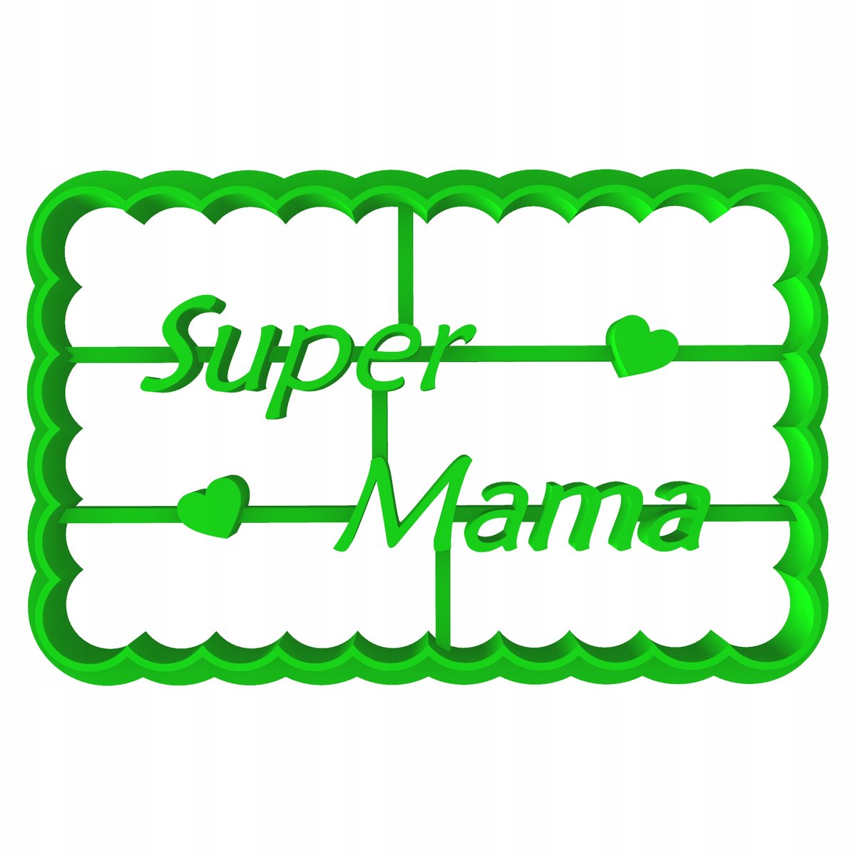 Koekjesvorm "Super Mama" - Unieke Moederdagkoekjes