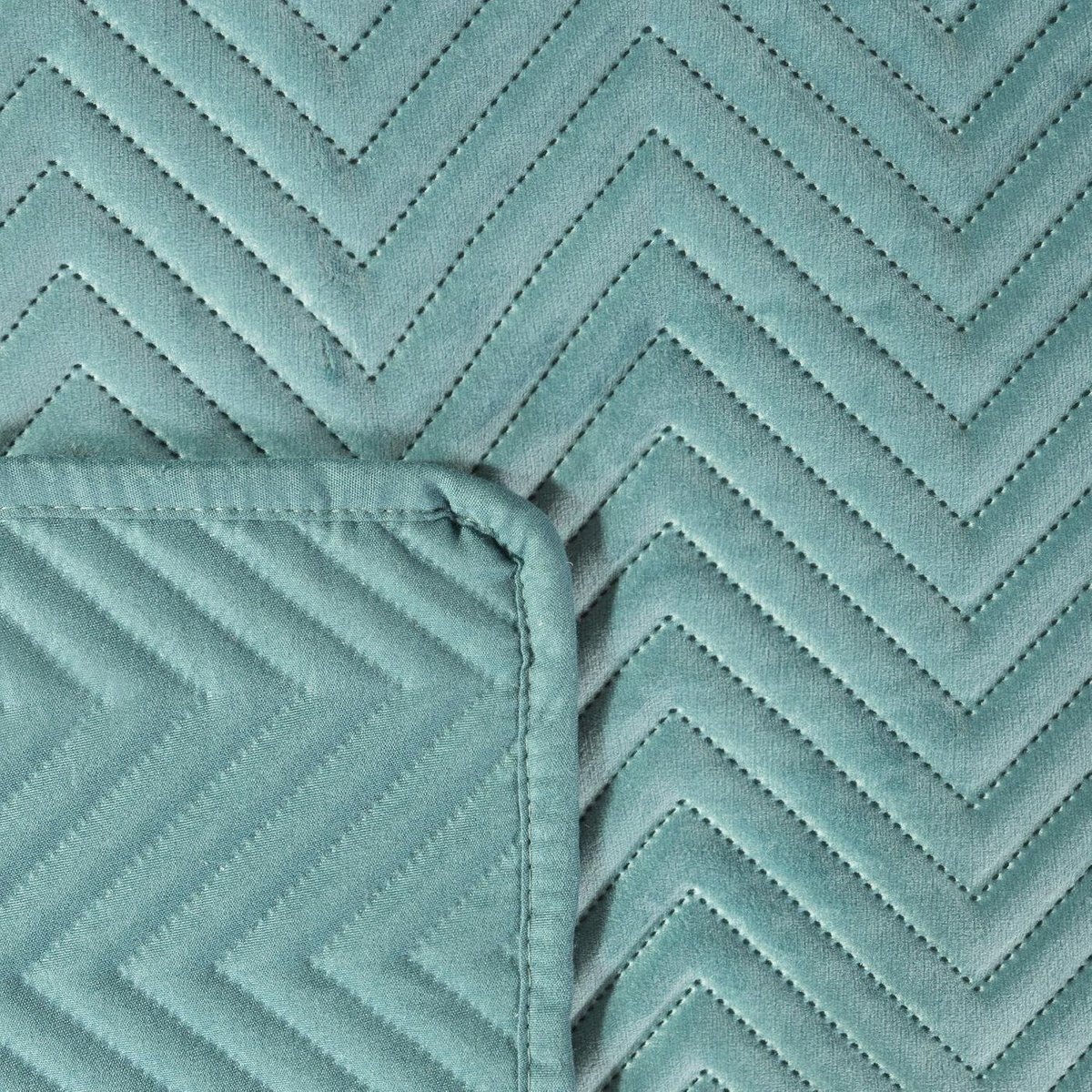 Plaid Sofia 230x260cm Mint Groen - Zacht Velours, Slaapkamer & Bank